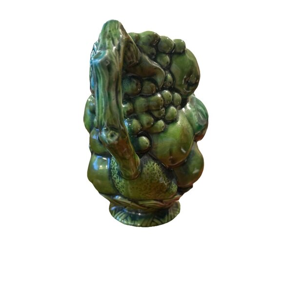 Inarco Retro Boho Green Pitcher, Vtg 6.5” Tall Good Condition 1970’s Fruit Motif - Picture 4 of 5